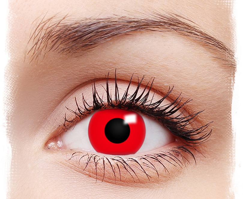 rote Kontaktlinsen